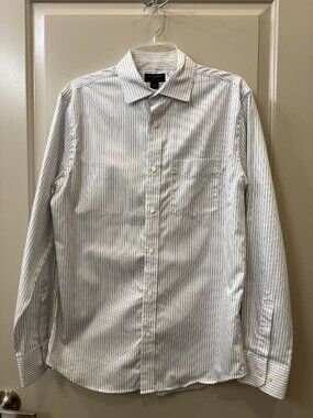 Banana Republic Mens M 15-15.5 Slim Fit Long Sleeve Button Down